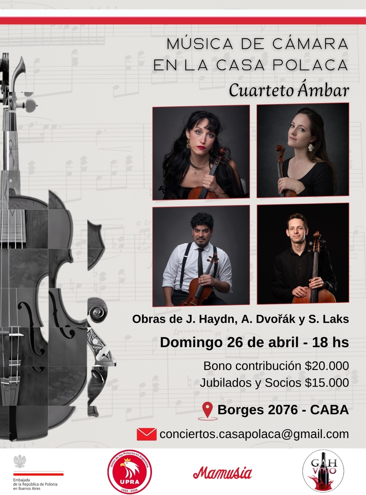 Concierto del Cuarteto de Cuerdas Ámbar 